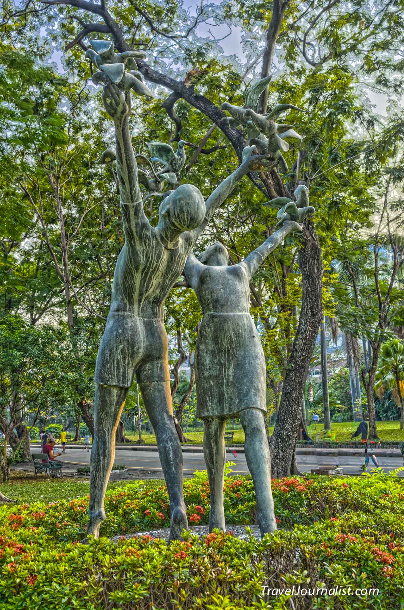 Youth-Preserving-Environment-Sculpture-Lumpini-Park-Bangkok-Thailand